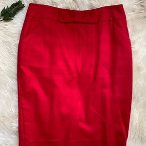 Vintage inspire pencil skirt in fire truck red